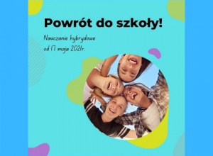 ilustracja - powrót do szkoły - nauczanie hybrydowe